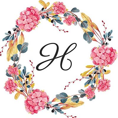 Magnet Country Floral Monogram Initial H Car Magnetic Vinyl Bumper Sticker 5'' x 4''