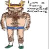 Magnet Hairy Man - I am a Furry Woodland Creature. Car Magnetic Vinyl Bumper Sticker 5'' x 4'' view 1