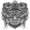 Magnet Mask Black & White Car Magnetic Vinyl Bumper Sticker 5'' x 4'' view 1