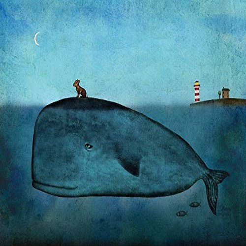 Magnet Whale and Dog Car Magnetic Vinyl Bumper Sticker 5'' x 4''