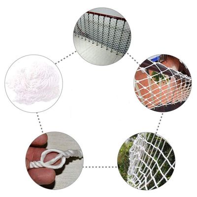 JHKJ Cargo Net, White Nylon Rope Covering Net, Stair Anti-Fall Net, Child Safety Net Protective Net Cat Net Child Protection Climbing Net Rope Net,1x 9m3.3 * 29.5ft