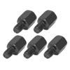 F FIERCE CYCLE 5pcs 10mm LH to 8mm RH Black Motorcycle Rearview Mirrors Adapter Bolt Screw view 1