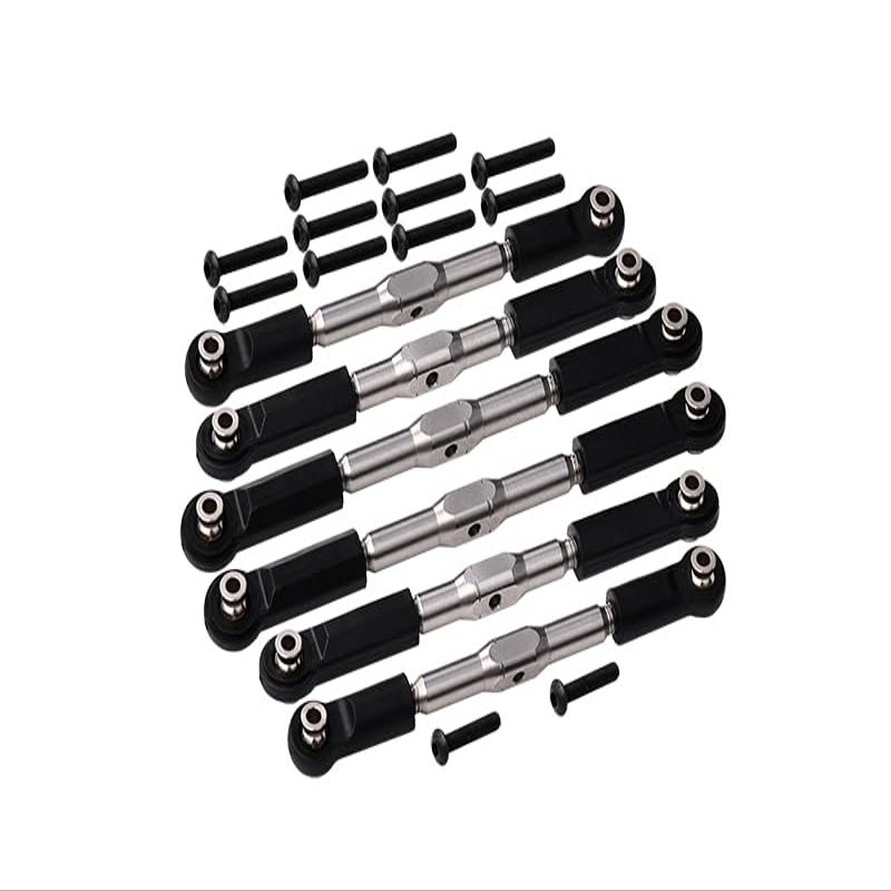 GPM For Arrma 1/10 KRATON 4S BLX Upgrade Parts Stainless Steel Adjustable Tie Rods - 6Pc Set