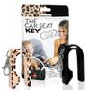 The Car Seat Key - Original Car Seat Key Chain Buckle Release Tool - Easy Unbuckle Opener Aid for Nails, Parents, Grandparents & Older Children by NAMRA Made in USA (2 Pack, Leopard & Black) view 1