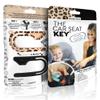 The Car Seat Key - Original Car Seat Key Chain Buckle Release Tool - Easy Unbuckle Opener Aid for Nails, Parents, Grandparents & Older Children by NAMRA Made in USA (2 Pack, Leopard & Black) view 3