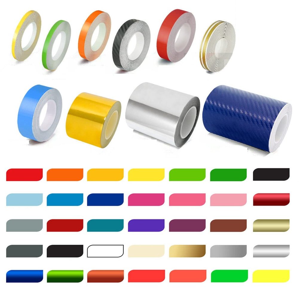 A&Z Roll Vinyl Pinstriping Pin Stripe DIY Self Adhesive Line Car Tape Decal Stickers Dark Grey 1/12 inch & 1/6 inch