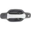 For Chevy Colorado 2004-2012 Exterior Door Handle Front Driver Side Smooth Black Bezel with Chrome Lever | With Key Hole| Trim: LS/LT/WT view 1