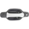 For Chevy Colorado 2004-2012 Exterior Door Handle Front Driver Side Smooth Black Bezel with Chrome Lever | With Key Hole| Trim: LS/LT/WT view 2