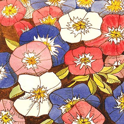 Magnet Petunias Car Magnetic Vinyl Bumper Sticker 5'' x 4''