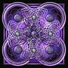 Magnet Celtic Cross Tapestry in Silver and Purple Car Magnetic Vinyl Bumper Sticker 5'' x 4'' view 1
