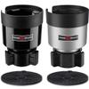 SEVEN SPARTA 2 Pack Car Cup Holder Expander Organizer Adjustable Base, Compatible with Yeti 20/26/30 oz, Hydro Flasks 32/40oz, Nalgenes 30/32/38/48 oz, Other Bottles in 3.4"-3.8" (Black and Silver) view 1