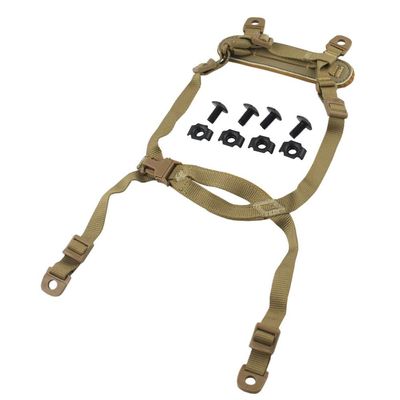 ATAIRSOFT 4 Points Helmet Accessory Retention System Chin Strap with Bolts and Screws for Fast Tactical Airsoft MICH IBH Helmet (TAN)