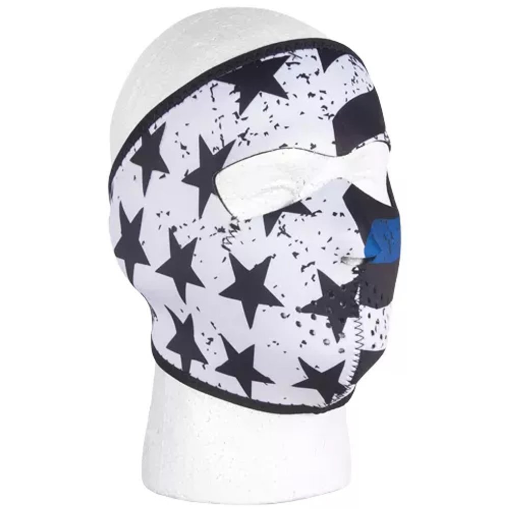 Fox Outdoor 72-64821 Neoprene Thermal Face Mask - Police Thin Blue Line