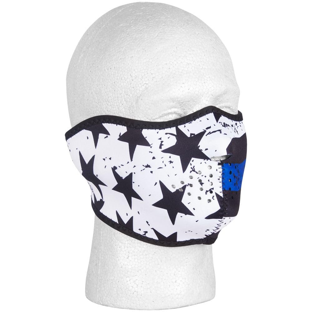 Fox Outdoor 72-64822 Neoprene Thermal Half Mask - Police Thin Blue Line