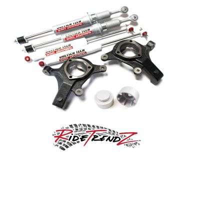 RTZ - Compatible with Chevrolet Tahoe Suburban 1500 07-13 SUV Lift Kit 5" Front Lift Doestch Tech Struts & Lift Spindles + 3" Rear Lift Coil Spring Spacers + Rear DT 9000's Nitrogen Gas Shocks 2WD