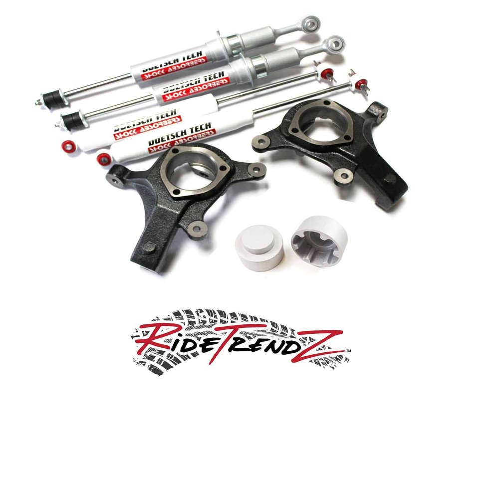 RTZ - Compatible with Chevrolet Tahoe Suburban 1500 07-13 SUV Lift Kit 5" Front Lift Doestch Tech Struts & Lift Spindles + 3" Rear Lift Coil Spring Spacers + Rear DT 9000's Nitrogen Gas Shocks 2WD