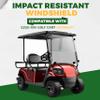 ECOTRIC Clear Windshield Compatible with 2008-Present/Current for EZGO RXV Model Impact Resistant Windshield for EZGO RXV Golf Cart(2008&UP) Folding Style view 2