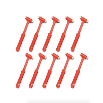 Emergency Auto Escape - Window Hammer & Seat Belt Cutter Tool - Free Yourself & Loved Ones from A Burning Or Sinking Car (Red Basic, 10)