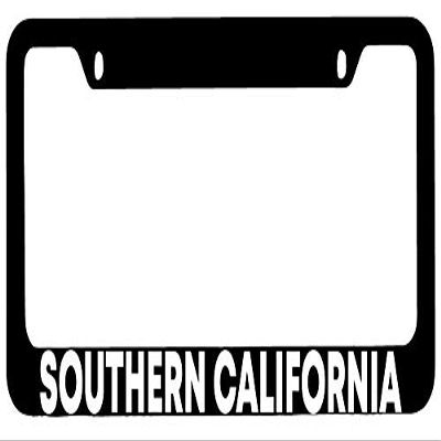 Dots Gifts Southern California Black Metal License Plate Frame DG
