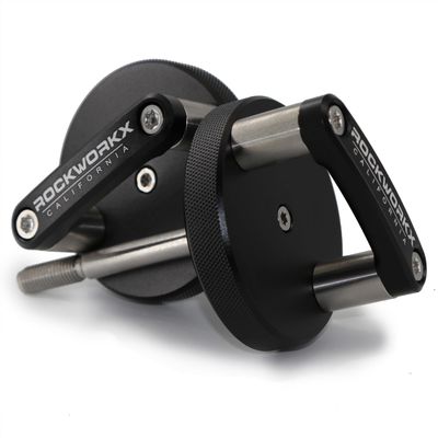 ROCKWORKX 2 in 1 Billet Aluminum JKU Freedom Hard Top Quick Release D-Ring Mounting Knob (2 Piece Set)