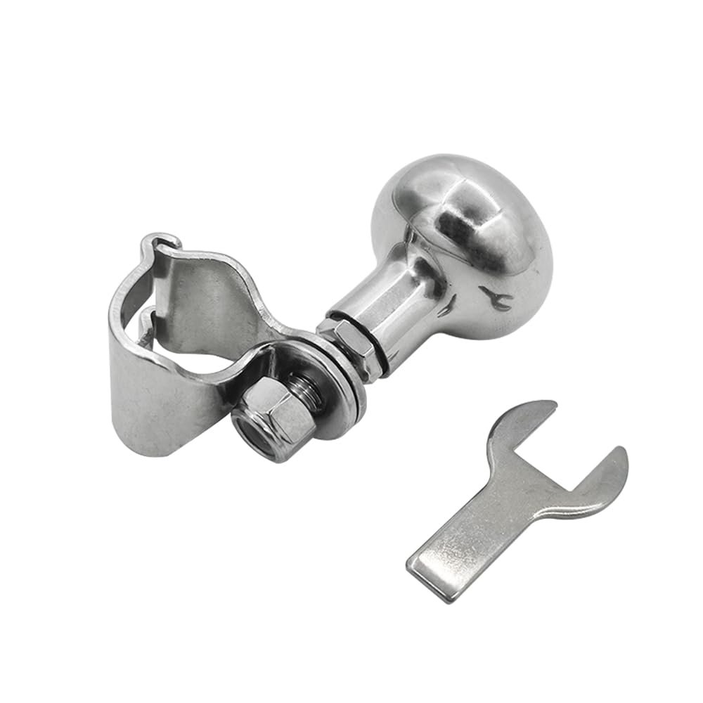 ISURE MARINE 316 Stainless Steel Boat Steering Wheel Knob, Steering Wheel Maneuvering Knob Dia. from 5/8'' to 1''
