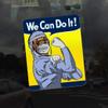 Applicable Pun Medical Rosie The Riveter We Can Do It - Vinyl Decal Sticker 7 inch - Skintone 2 view 2