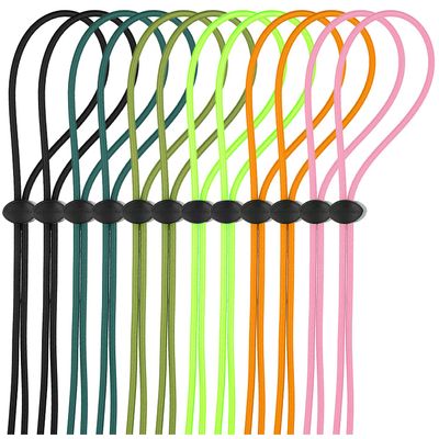 Frienda 12 Set Bungee Cord Strap Kit, Includes Adjustable Replacement Swimming Goggle Strap with Cord Lock Clamp for Swim Goggles