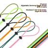 Frienda 12 Set Bungee Cord Strap Kit, Includes Adjustable Replacement Swimming Goggle Strap with Cord Lock Clamp for Swim Goggles view 3