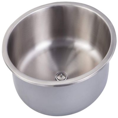 RV Caravan Camper Boat Stainless Steel Round Hand Wash Basin Kitchen Sink 450x160mm GR-509