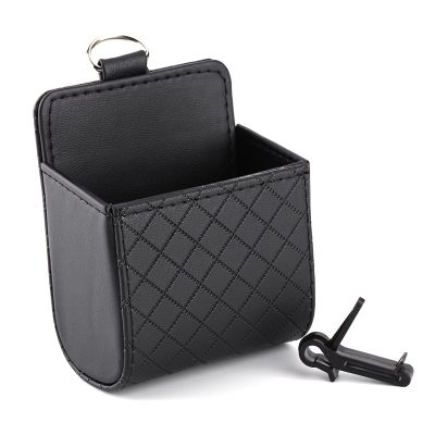 Universal Car Air Vent Organizer, Car Mobile Phone Storage Bag, Air Vent Key Case Sunglasses Organizer Pocket with Hook