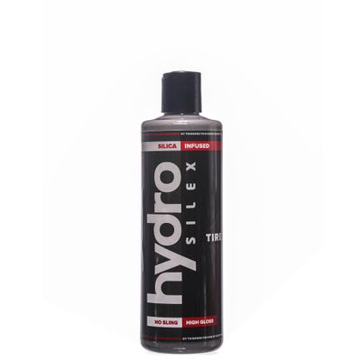 HydroSilex Car Tire Shine Gel and Conditioner. SIO2 & Black Dye Infused, No Sling Formula. Enhances Tires Color & Finish, Leaves Your Tires Looking Clean For Weeks. (16oz)