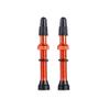 1Pair Presta Valve Core Bike Replacement Brass Tubeless Core,Bicycle Presta Valve for Road MTB Bicycle Tubeless Tires Brass Core Alloy Stem, 60mm,Orange view 1