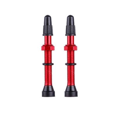 1Pair Presta Valve Core Bike Replacement Brass Tubeless Core,Bicycle Presta Valve for Road MTB Bicycle Tubeless Tires Brass Core Alloy Stem,60mm,Red