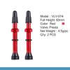 1Pair Presta Valve Core Bike Replacement Brass Tubeless Core,Bicycle Presta Valve for Road MTB Bicycle Tubeless Tires Brass Core Alloy Stem,60mm,Red view 2