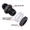 EVIL ENERGY Male 8AN Bulkhead Fuel Cell Fitting Adapter Aluminum Straight view 2