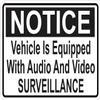 StickerTalk Vehicle Equipped with Audio and Video Surveillance Vinyl Sticker, 5 inches by 3.5 inches view 1