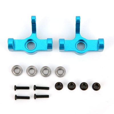 Metal Steering Carrier Knuckle,2pcs Aluminum Alloy Left Right RC Car Upgrade Spare Part Compatible with 1/14 144001 RC Car(Blue)