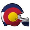 Makoroni Colorado State Football Helmet Shape Team Flag - CAR Magnet - Magnetic Bumper Sticker 4x4 or 6x6 inc. view 1
