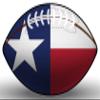 Texas State Football Shape Team Flag - CAR Magnet - Magnetic Bumper Sticker 4x4 or 6x6 inc. view 1
