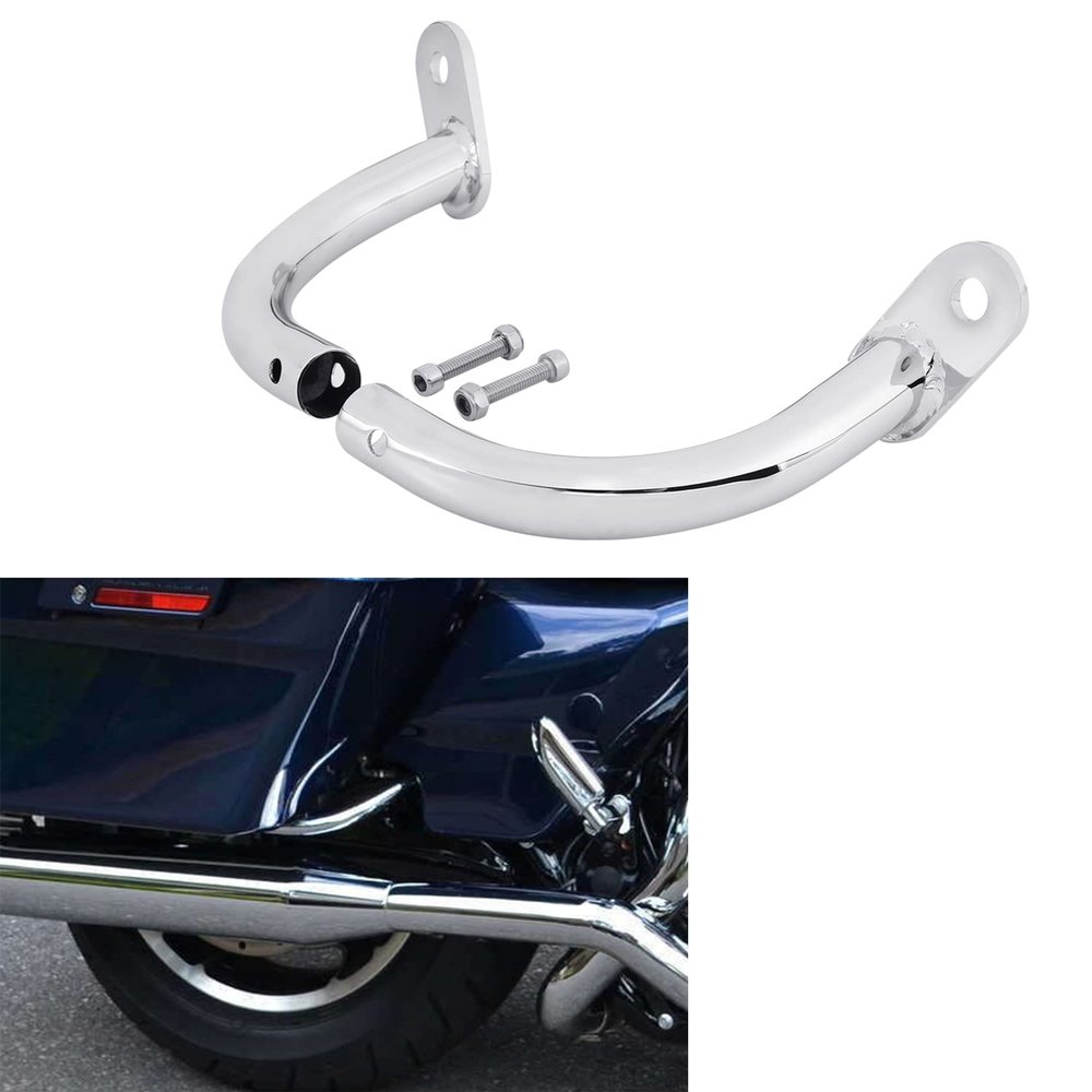 Green-L Pair Chrome Saddlebag Guard Support Brackets Fit For Harley Electra Glide 1997-2008