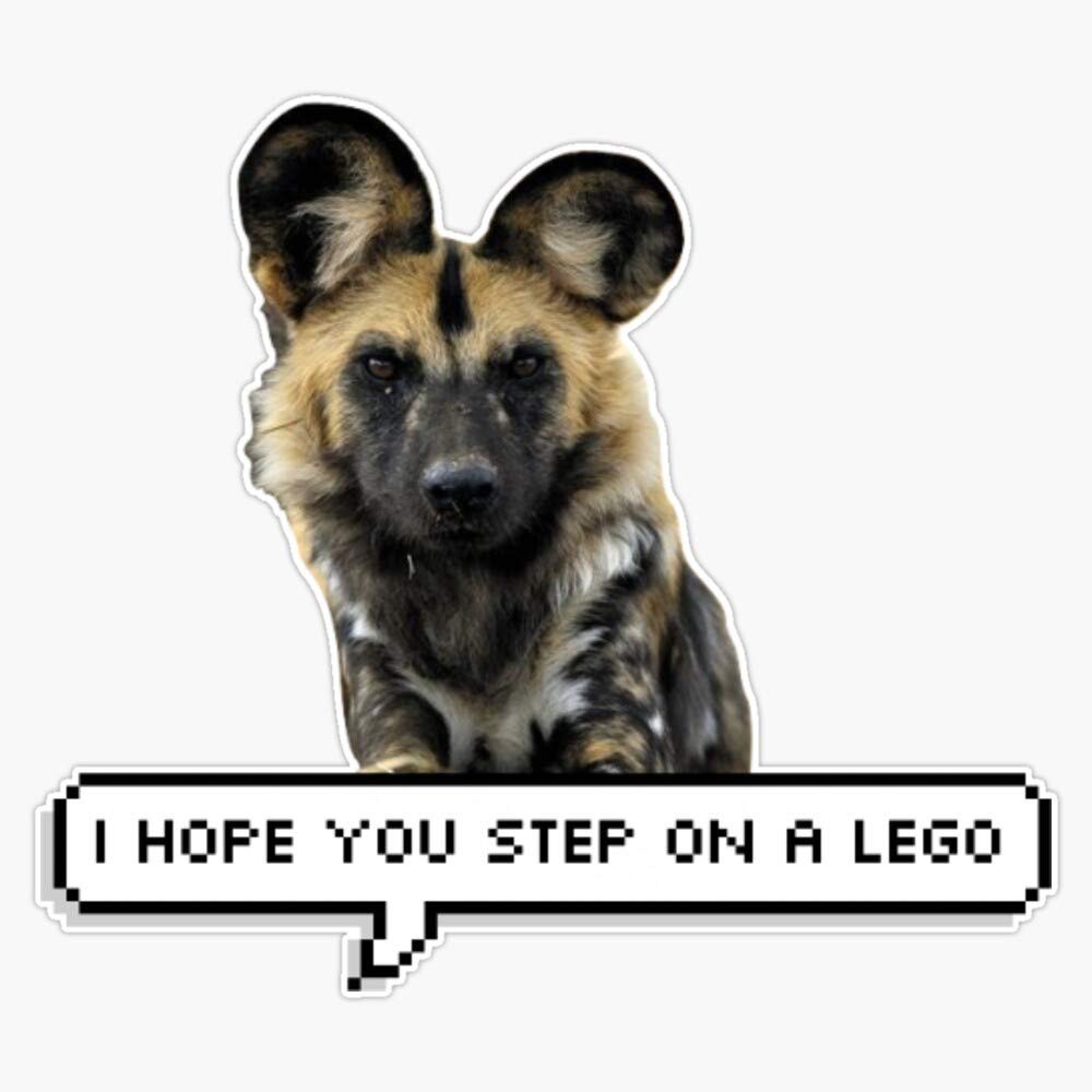African Wild Dog Vinyl Waterproof Sticker Decal Car Laptop Wall Window Bumper Sticker 5"