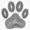 Abstract Ink Dog Paw Print Vinyl Waterproof Sticker Decal Car Laptop Wall Window Bumper Sticker 5" view 1