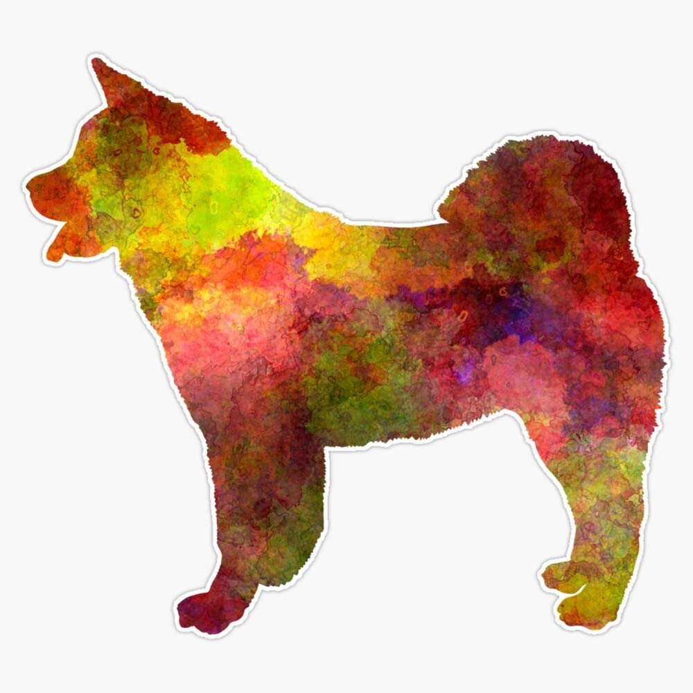 American Akita In Watercolor Vinyl Waterproof Sticker Decal Car Laptop Wall Window Bumper Sticker 5"