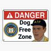 Atf Dog Free Zone Vinyl Waterproof Sticker Decal Car Laptop Wall Window Bumper Sticker 5" view 1