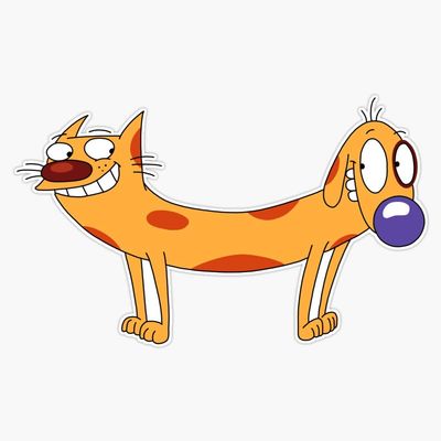 Catdog // Catdog Vinyl Waterproof Sticker Decal Car Laptop Wall Window Bumper Sticker 5"