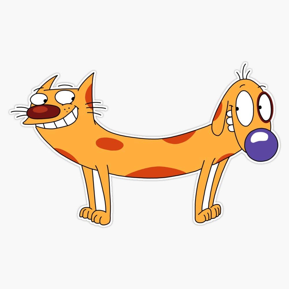 Catdog // Catdog Vinyl Waterproof Sticker Decal Car Laptop Wall Window Bumper Sticker 5"