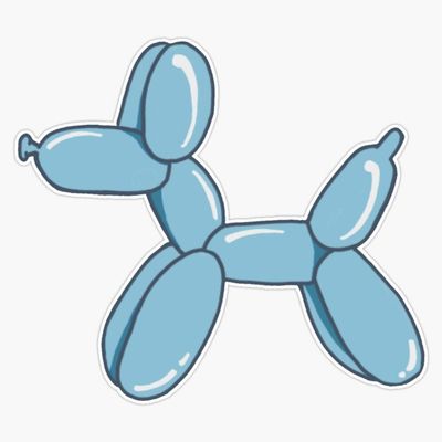 Blue Balloon Dog Sticker Vinyl Waterproof Sticker Decal Car Laptop Wall Window Bumper Sticker 5"