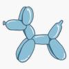 Blue Balloon Dog Sticker Vinyl Waterproof Sticker Decal Car Laptop Wall Window Bumper Sticker 5" view 1