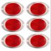 Peterson Manufacturing V472R Red 3" Aluminum Oval Reflector (6) view 1