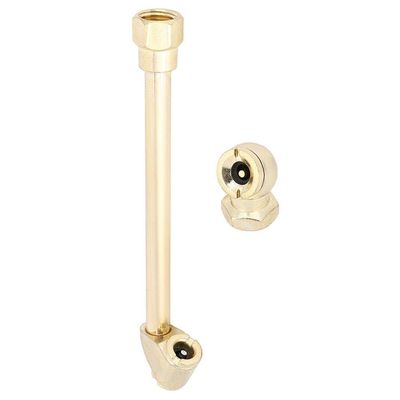 Tire Air Chuck 1/4 Inch Brass Dual Head Adapter